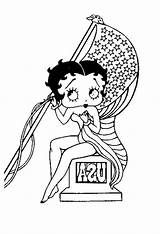 Betty Boop Coloring Pages Flag Kids Collection Printable Coloring4free Coloriage Adult American Coloriages States Morningkids Print Cartoon Mandala Tattoos Sheets sketch template