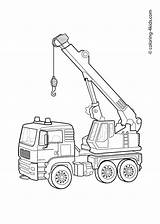 Crane Coloring Pages Truck Construction Printable Kids Drawing Boom Trucks Transportation Hoisting Omalovánky Colouring Sheets Template Tisku Tons Lots Pdf sketch template