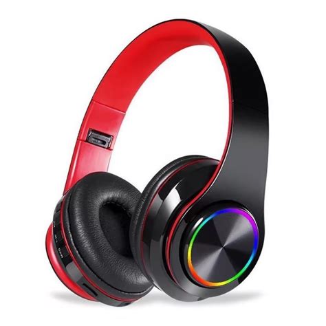 anself  rgb luminous wireless gaming headset bluetooth  stereo headphone foldablet