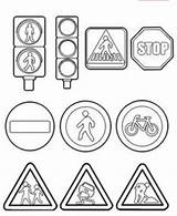 Traffic Preschool Verkehrserziehung Verkehrszeichen Ampel Malvorlagen Grundschule Education Educacion Vial Niños Gianni Louis sketch template