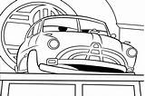 Cars Coloring Pages Hudson Doc Disney Clipart Mcqueen Car Cliparts Hornet Animated Movie Race Mater Movies Mack Truck Radiator Springs sketch template