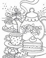 Coloring Teapot sketch template