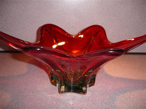 Murano Italian Art Glass Bowl Decorative Center Bowl For