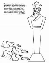 Coloring Pages Worship King Nebuchadnezzar People Statue Getdrawings Getcolorings Printable Color sketch template