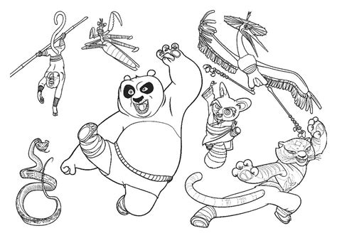pin  spetrikids  coloring  kids dreamworks panda sketch
