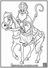Sinterklaas Paard Amerigo Sint Staf Cadeautjes Spelen Pieten Downloaden Uitprinten sketch template