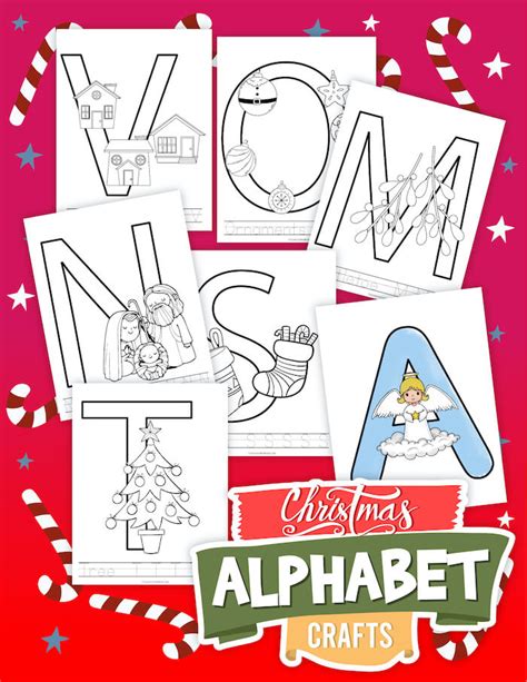 printable christmas alphabet coloring pages  preschoolers