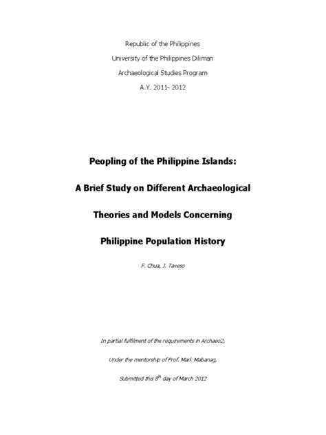 research paper philippines archaeology