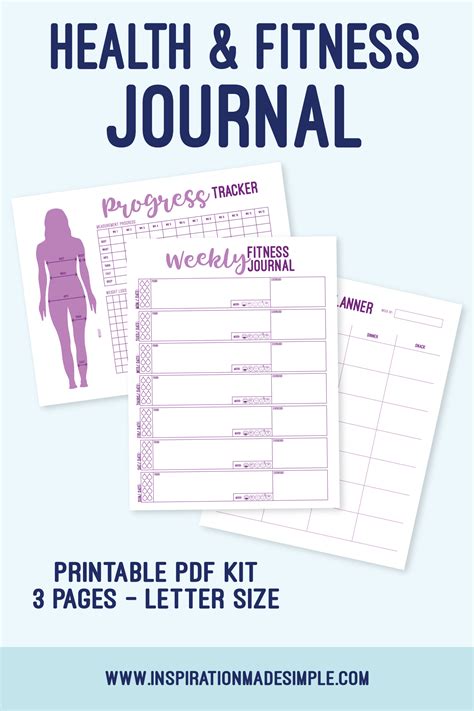 health and fitness journal inspiration made simple