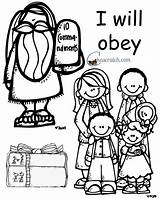 Obey Coloring Lds Will Kids Bible Gods Word Lesson School Pages Children Ones Little Sunday Behold Parents Crafts Craft Nursery sketch template