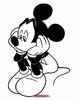 Mickey Sad Disneyclips Misc Jolie Sick Disneys Funstuff Hmcoloringpages sketch template
