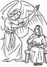 Anunciacion Mary Virgen Archangel Coloriage Colorea Lectio Religione Sencillez Anuncio Catechismo Sencillo Annunciazione sketch template