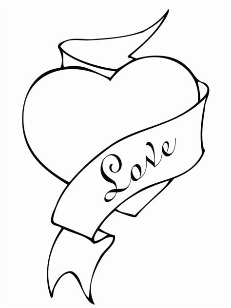 printable heart coloring pages  kids