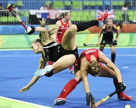 gb hockey star crista cullen is pulled off with a bleeding skull before making epic return