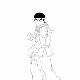 Lineart Ryu sketch template
