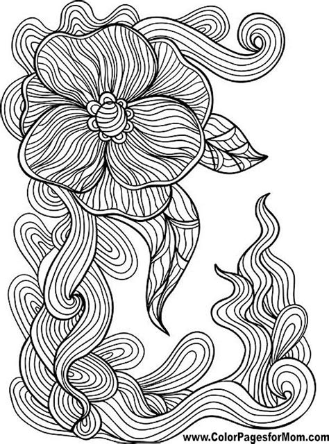 flower coloring page flower   images adult coloring flowers