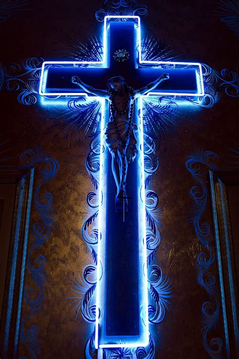 cross neon aesthetic neon signs christian art