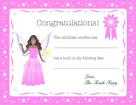 comprehensive printable tooth fairy certificates kaylee blog