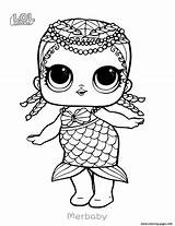 Coloring Lol Pages Doll Printable Mermaid Merbaby Surprise sketch template