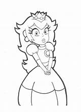 Coloring Peach Pages Mario Princess Comments sketch template