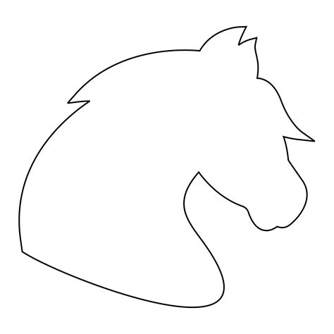 head template printable horse template horse coloring pages