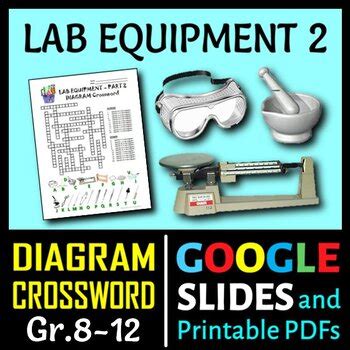 lab equipment crossword  diagram part  editable  tangstar science