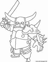 Clash Clans Coloring Pages Pekka Royale Attack Mode Printable Print Color Draw Book sketch template