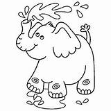 Elephant Coloring Pages Water Playing Printable Color Standing Ball Top Toddler Print Cute Circus Getcolorings Majestic sketch template