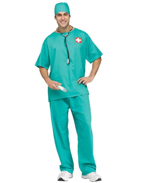 Buy Teal Surgeon Scrubs Doctor Nurse Uniform Adult Mens Halloween