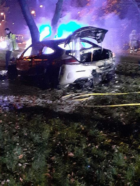 car  flames  hitting tree  shrewsbury crash shropshire star