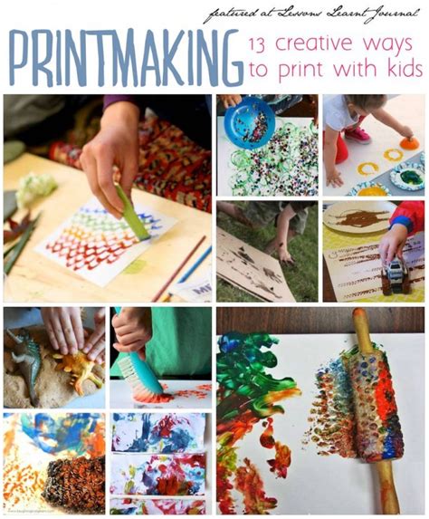 printmaking creative ways  print  kids