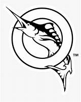 Marlin Symbol Coloring Fish Line Logo Marlins 1997 Florida Kindpng sketch template
