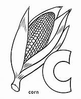Corn Coloring Pages Alphabet Printable Letter Abc Sheets Preschool Sheet Letters Drawing Color Print Activity Classic Ear Cob Pre Colouring sketch template