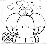 Platypus Amorous Outlined Cartoon Thoman Cory sketch template