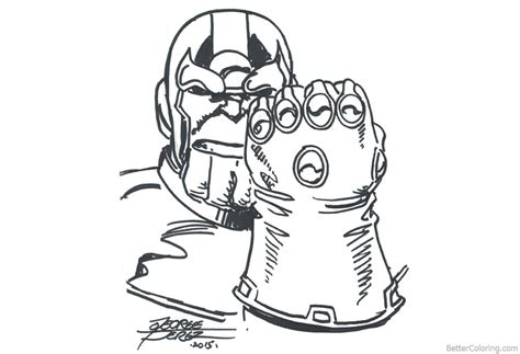 avengers infinity war coloring pages thanos  george perez