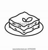 Lasagna sketch template