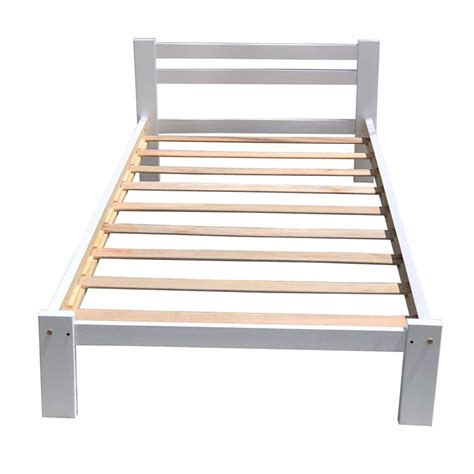 pine wood hardwood slats white bed frame china white bed frame  bed frame  headboard