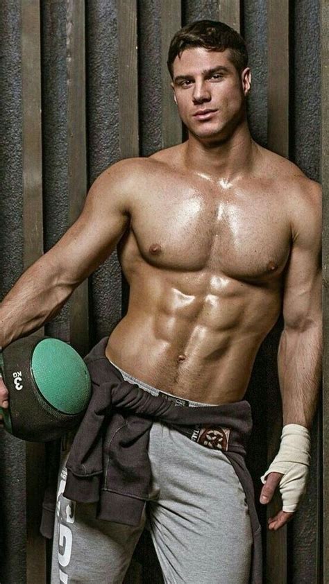 Shirtless Male Muscular Gym Jock Work Out Hunk Beefcake Body Photo X