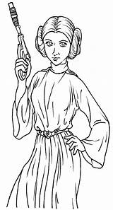 Coloring Leia Pages Wars Star Luke Princess Popular sketch template