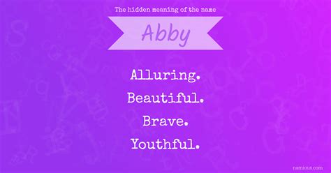hidden meaning    abby namious
