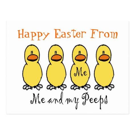 Happy Easter Peeps Postcard Zazzle