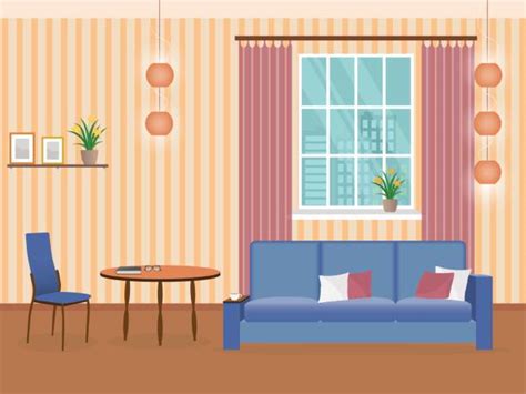 animated living room illustrations royalty  vector graphics clip
