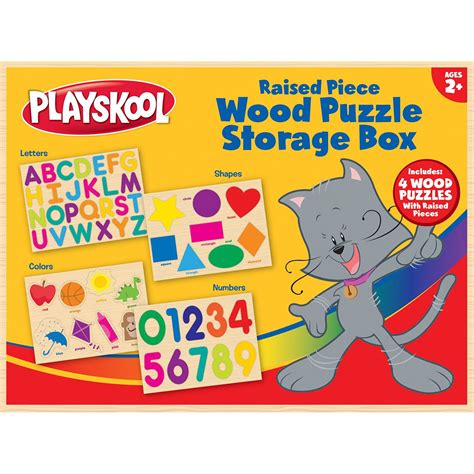 playskool wood puzzle storage box walmartcom walmartcom