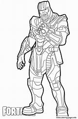 Thanos Gauntlet Hulk Bambi Infinity Royale Peely Agent Saison Coloriages sketch template