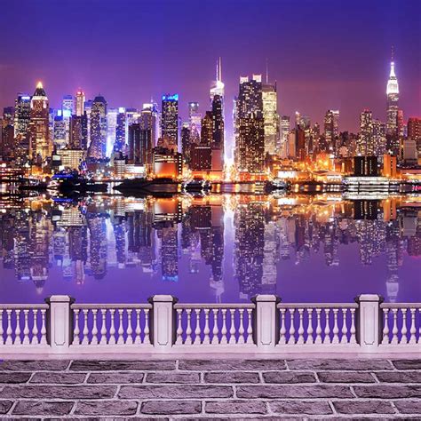 night city scene bridge photography backdrops printed sparkling light
