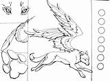 Wolf Lineart Winged Deviantart Base Drawing Mooing Anime Coloring Pages Drawings Animal Furry Color Kumi Choose Board sketch template