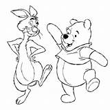 Pooh Winnie Rabbit Coloring Pages Disney Print Cartoon Characters Bunny Drawing Hunny Dance Sheet Friend His Baby Quotes Supercoloring Wheelbarrow sketch template