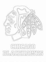 Blackhawks Chicago Hockey Teams Sports Nhl Crafts Coloring Printable Hawks Bulls Pages Color sketch template