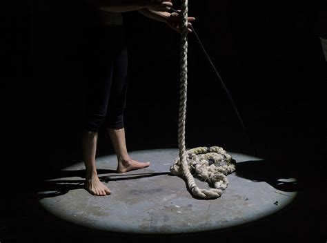 free images person rope shadow darkness spotlight performance art sculpture image