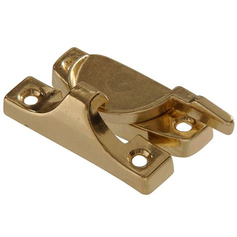 hardware essentials contemporary style brass steel window sash lock  pack   home